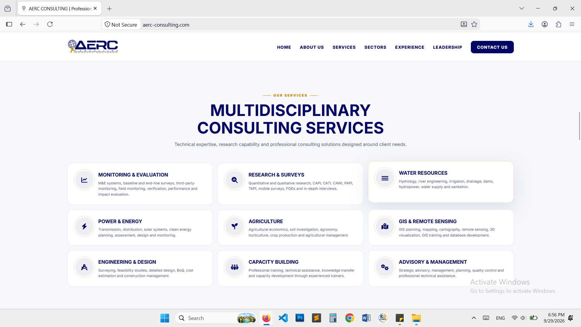 AERC Afghan Consultancy Corporate Website - Image 6